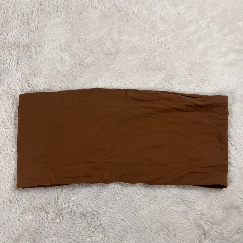 Skims Fits Everybody Bandeau Bra Cocoa Brown Large Strapless Tube Top Minimalist